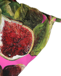Dolce & Gabbana Dolce & Gabbana Fuchsia Pink Fig Print Beachwear Bikini Women's Top