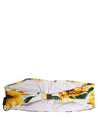 Dolce & Gabbana Dolce & Gabbana White Sunflower Print Bandeau Beachwear Bikini Women's Top