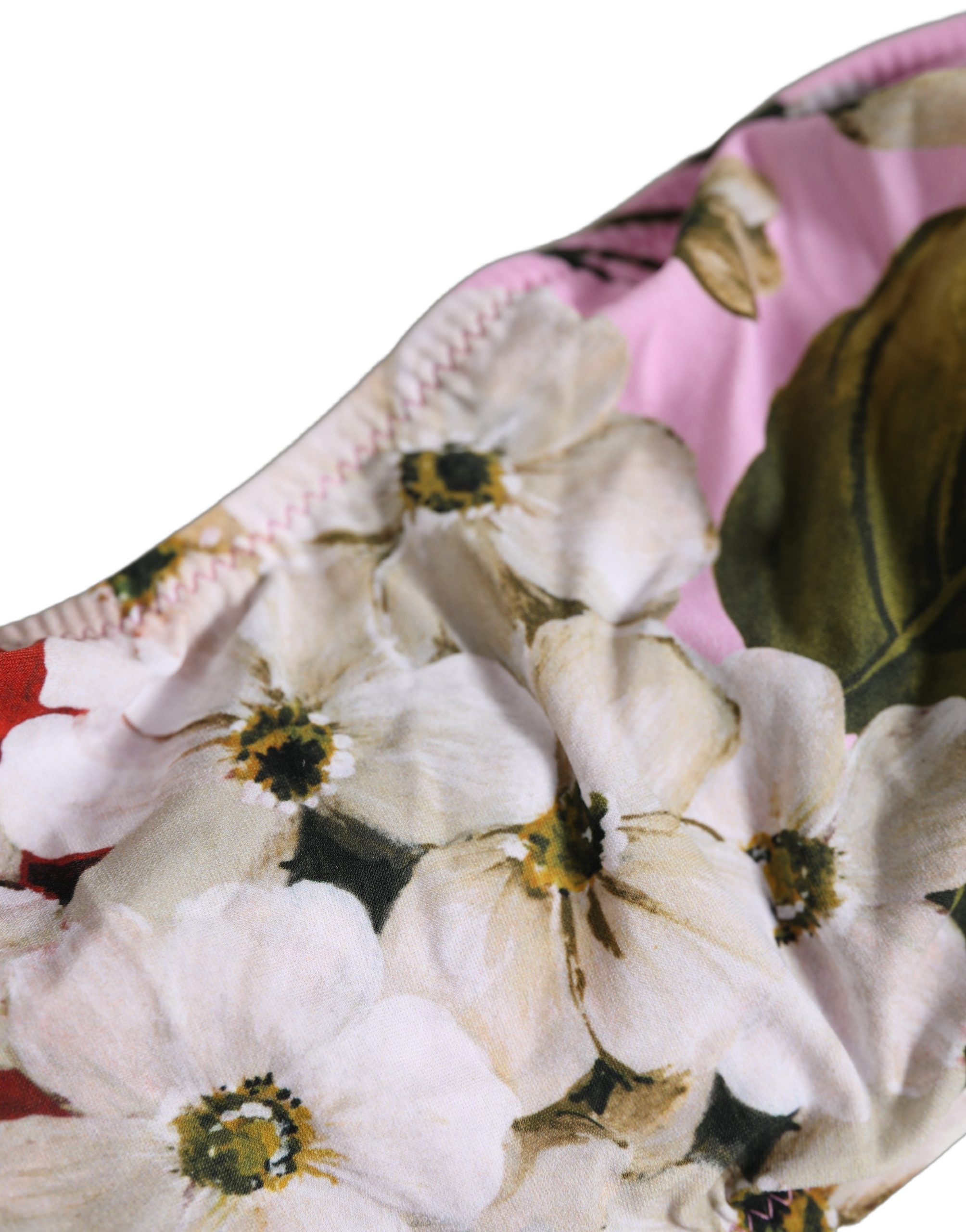 Dolce & Gabbana Dolce & Gabbana Pink Floral Print Bandeau Beachwear Bikini Women's Top