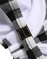 Dolce & Gabbana Dolce & Gabbana Black White Gingham Check Beachwear Bikini Women's Top