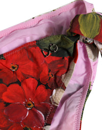 Dolce & Gabbana Dolce & Gabbana Pink Floral Tie Sides Beachwear Bikini Women's Bottom