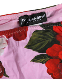 Dolce & Gabbana Dolce & Gabbana Pink Floral Tie Sides Beachwear Bikini Women's Bottom