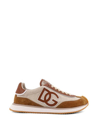 Dolce & Gabbana Men Dg Cushion Canvas And Suede Sneakers