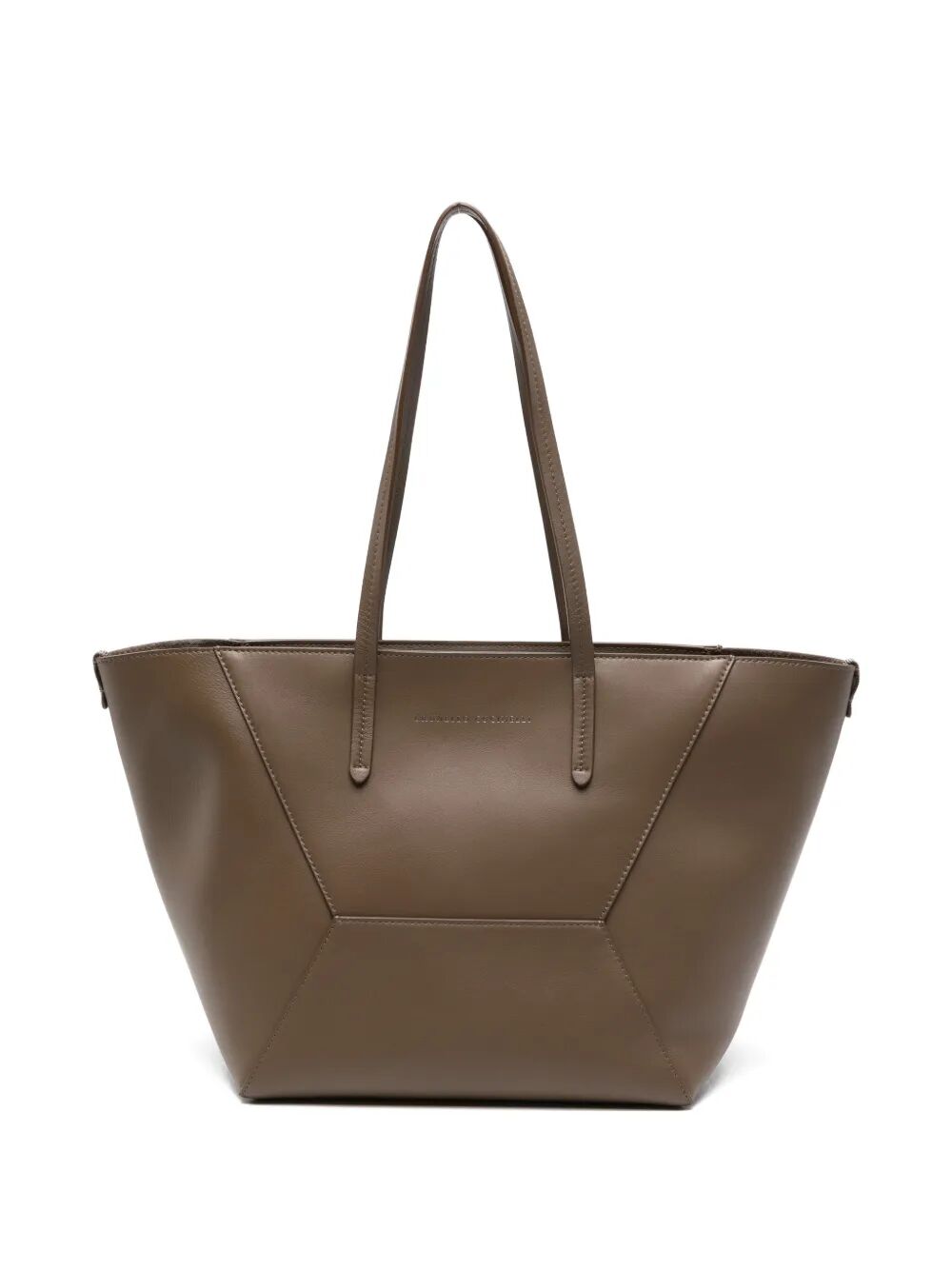 BRUNELLO CUCINELLI Leather Tote Bag With Pouch Women