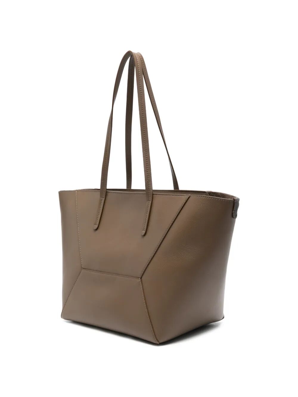 Brunello Cucinelli Women Leather Tote Bag With Pouch