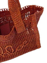 Chloe Women Summer Banana East-West Tote Bag In Raffia