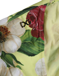 Dolce & Gabbana Dolce & Gabbana Yellow Floral Print Nylon Beachwear Bikini Women's Bottom