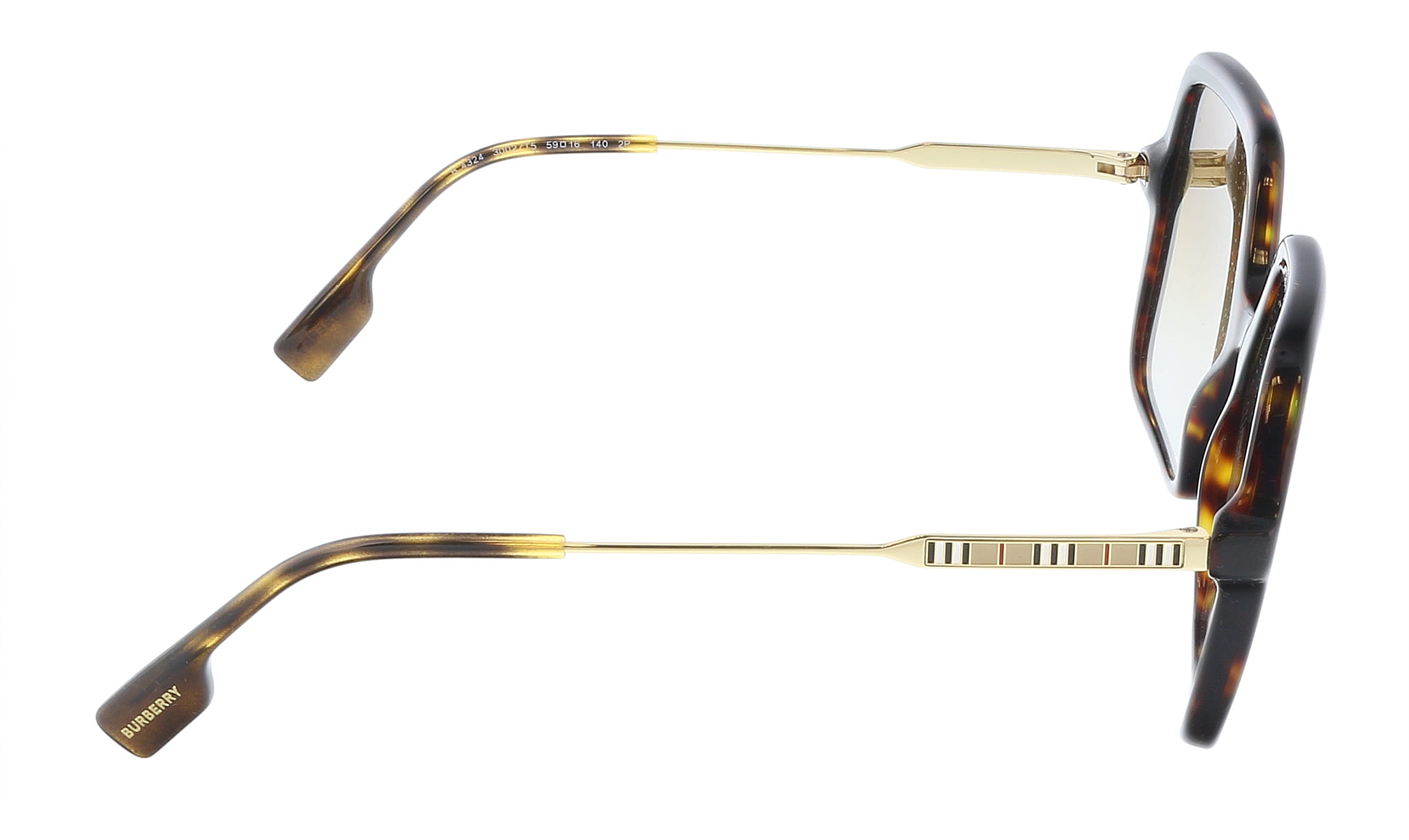 Burberry 0BE4324 3002T5 Dark Havana Square Full Rim Sunglasses