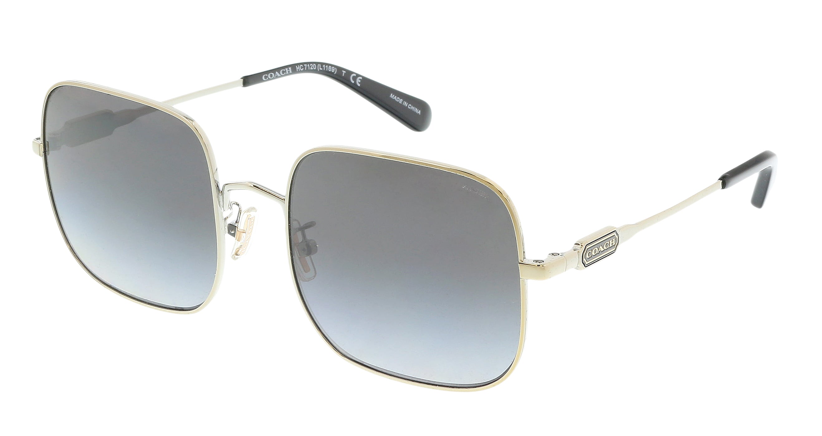 Coach 0HC7120 93468G Light Gold Square Full Rim Sunglasses