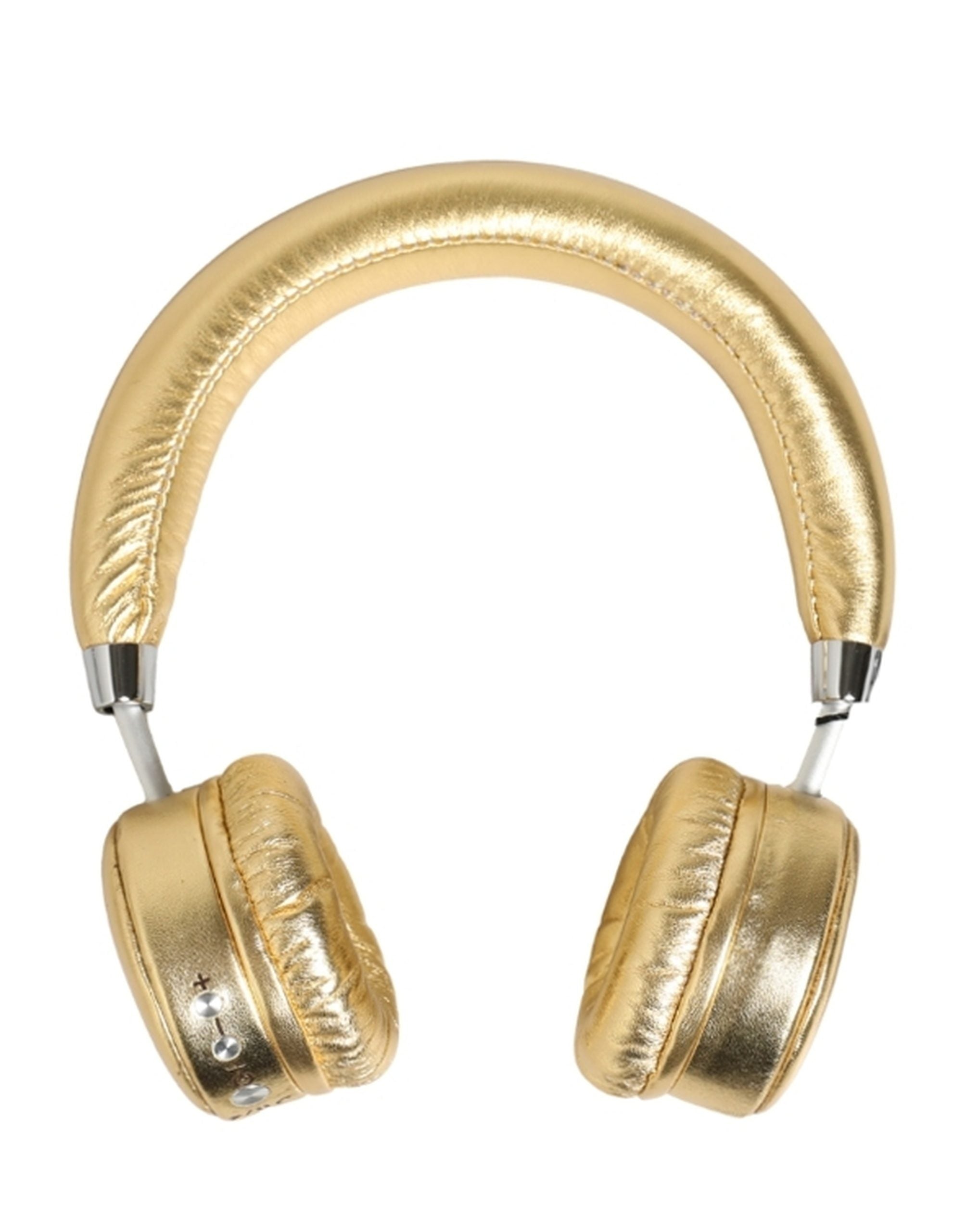 Dolce & Gabbana Women Gold Leather Wireless On-Ear Headset Women's Headphones