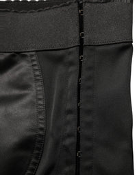 Dolce & Gabbana Black Nylon HighWaist Elastic Waistband Women's Shorts