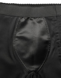 Dolce & Gabbana Black Nylon HighWaist Elastic Waistband Women's Shorts