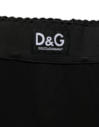 Dolce & Gabbana Black Viscose High Waist Capri Trouser Women's Pants