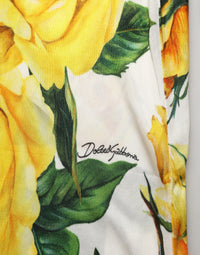 Dolce & Gabbana Multicolor Floral High Waist Straight Women's Pants