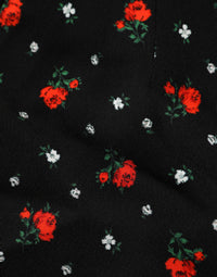 Dolce & Gabbana Black Floral High Rise Women Hot Pants Women's Shorts