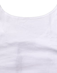 Dolce & Gabbana White Cotton Sleeveless Cropped Tank Women's Top