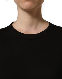 Dolce & Gabbana Black Cotton Crew Neck Short Sleeves Women's T-shirt
