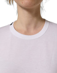 Dolce & Gabbana White Cotton Crew Neck Short Sleeves Women's T-shirt