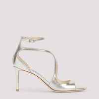 Jimmy Choo Leather Glitter Azia 75 Sandals Women
