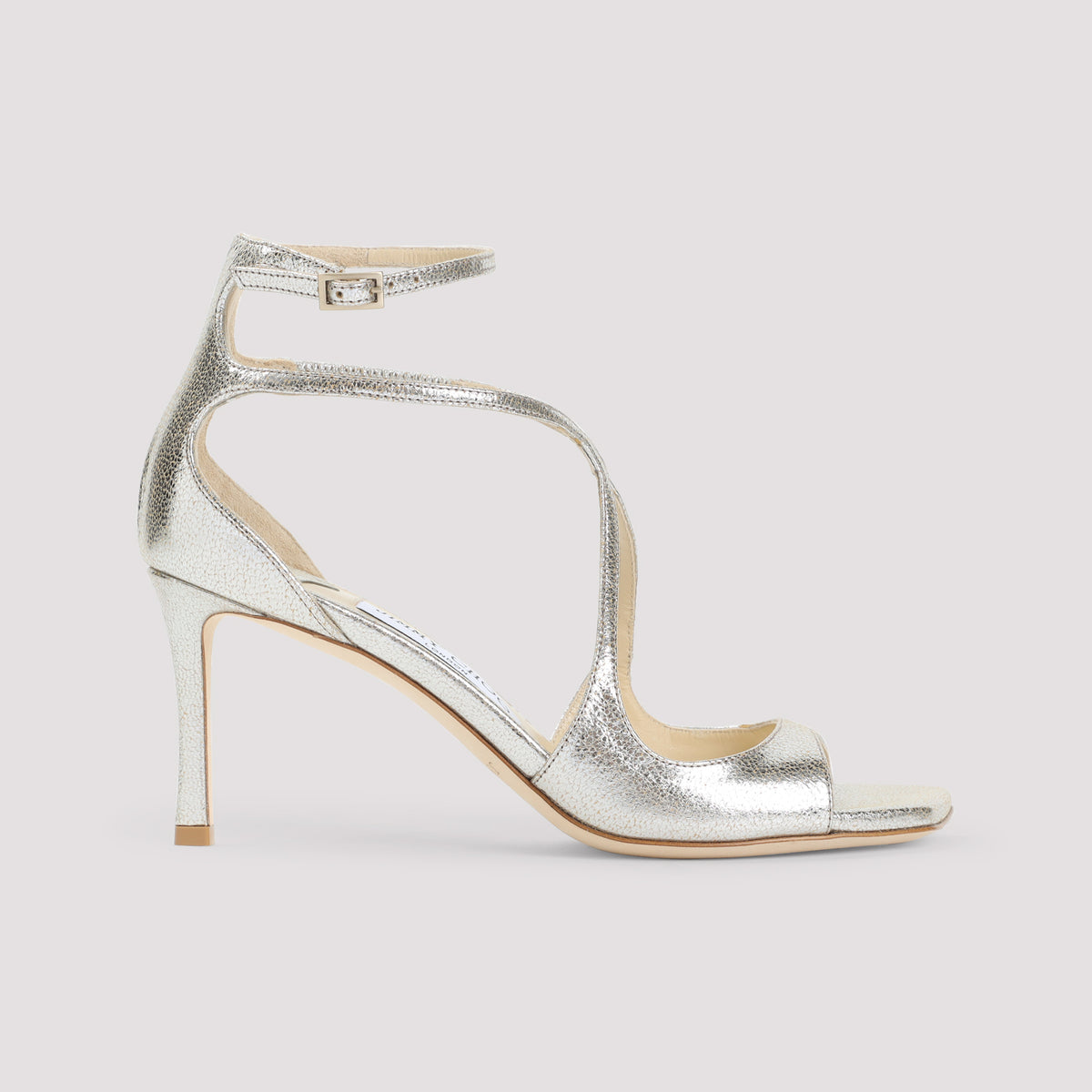 Jimmy Choo Leather Glitter Azia 75 Sandals Women
