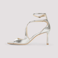 Jimmy Choo Leather Glitter Azia 75 Sandals Women