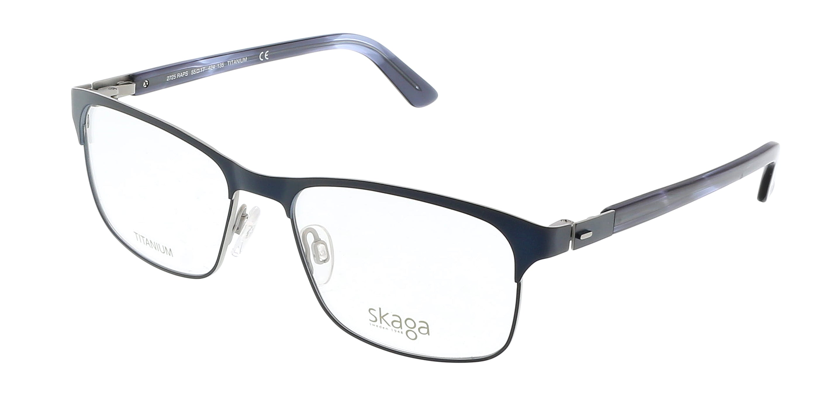 Skaga Blue Modified Rectangle SK2725 RAPS 424 Eyeglasses