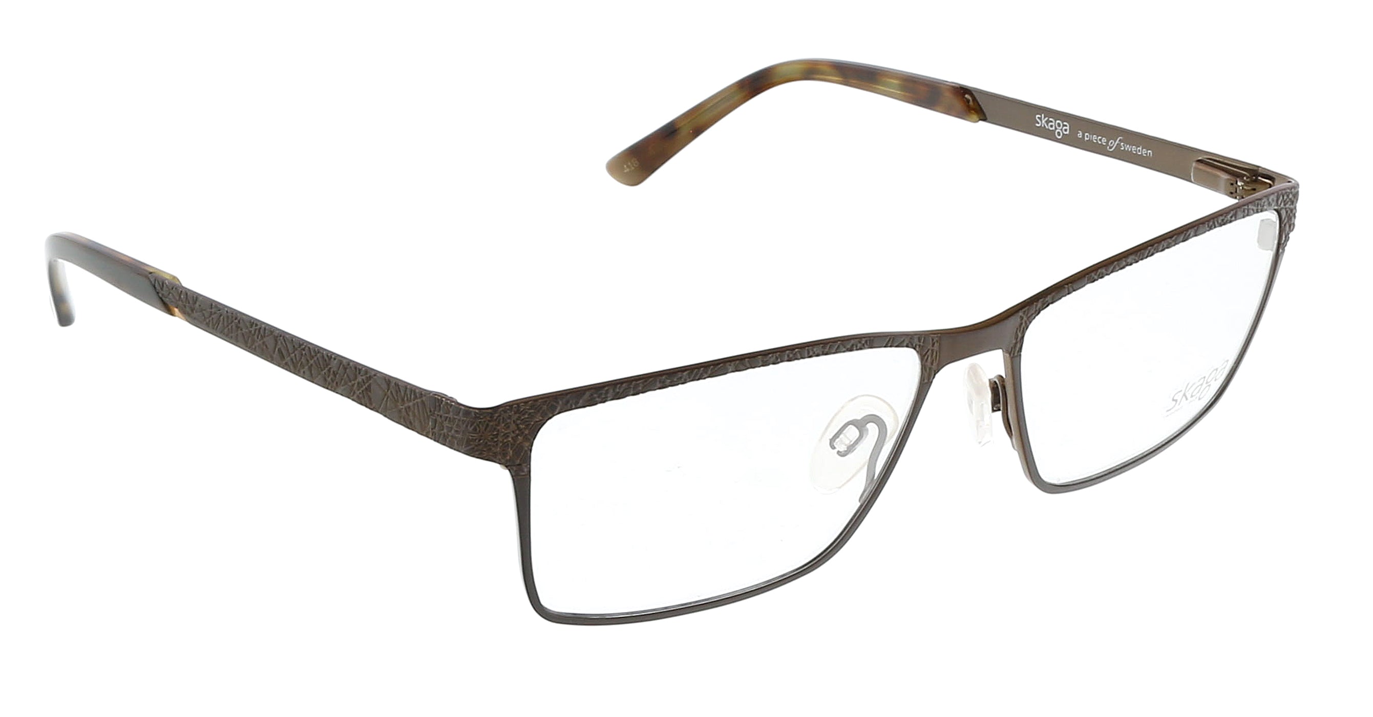 Skaga Brown Modified Rectangle SK2821 ANTON 210 Eyeglasses