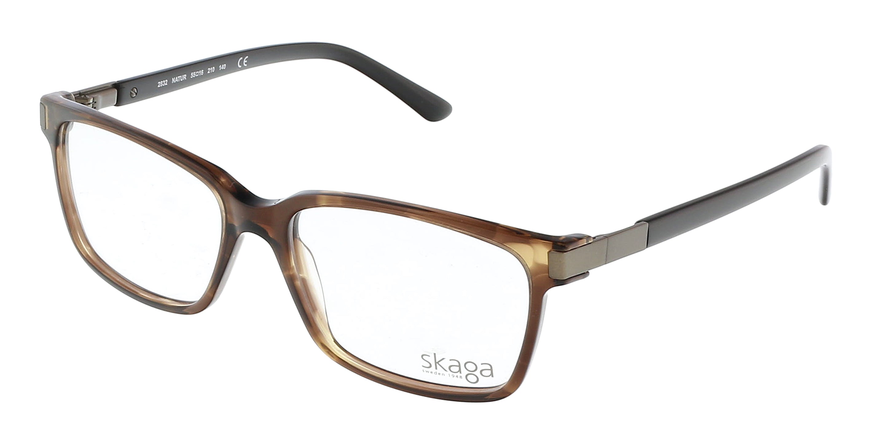 Skaga Brown Modified Rectangle SK2832 NATUR 210 Eyeglasses