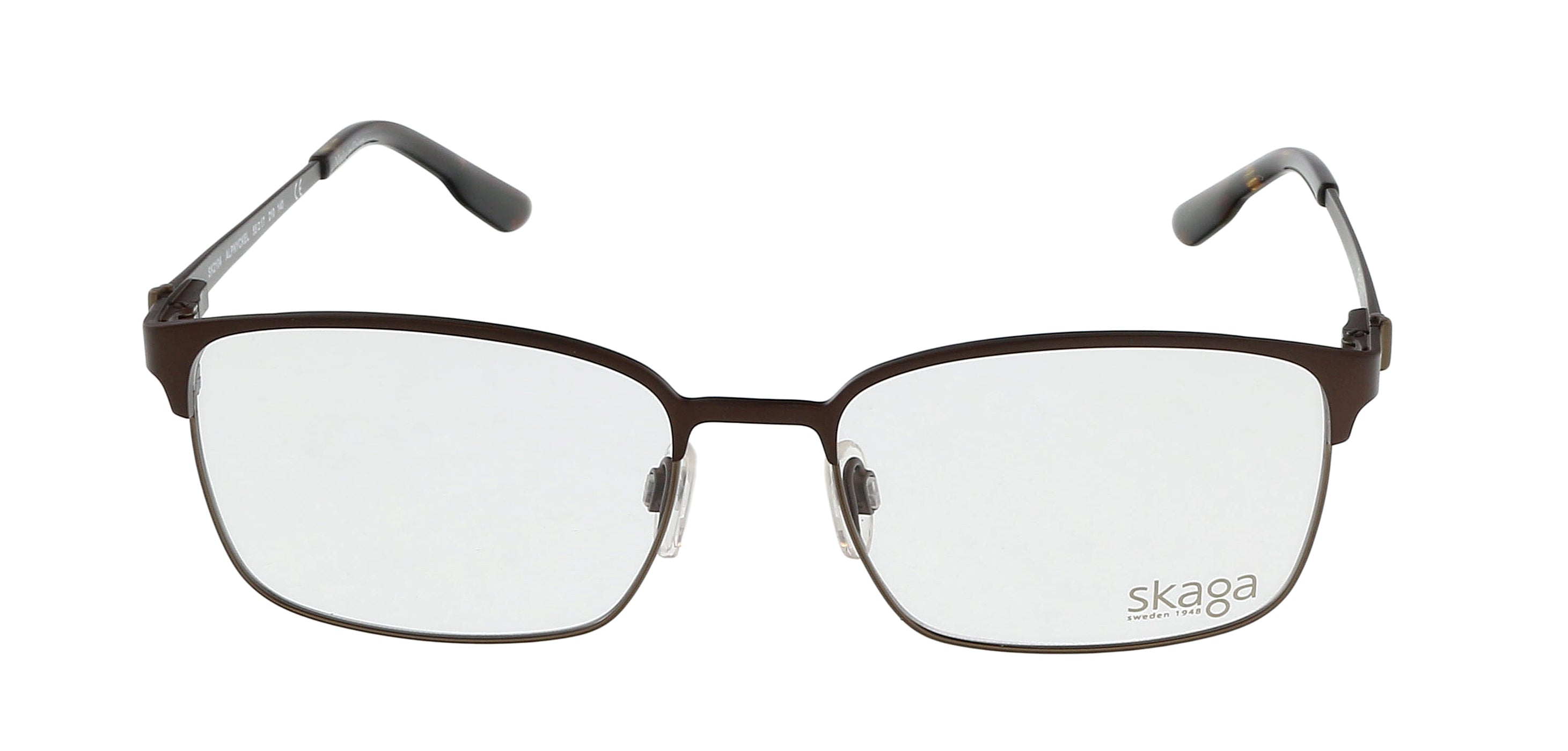 Skaga Brown/Light Brown Modified Rectangle SK2104 ALPNYCKEL 210 Eyeglasses