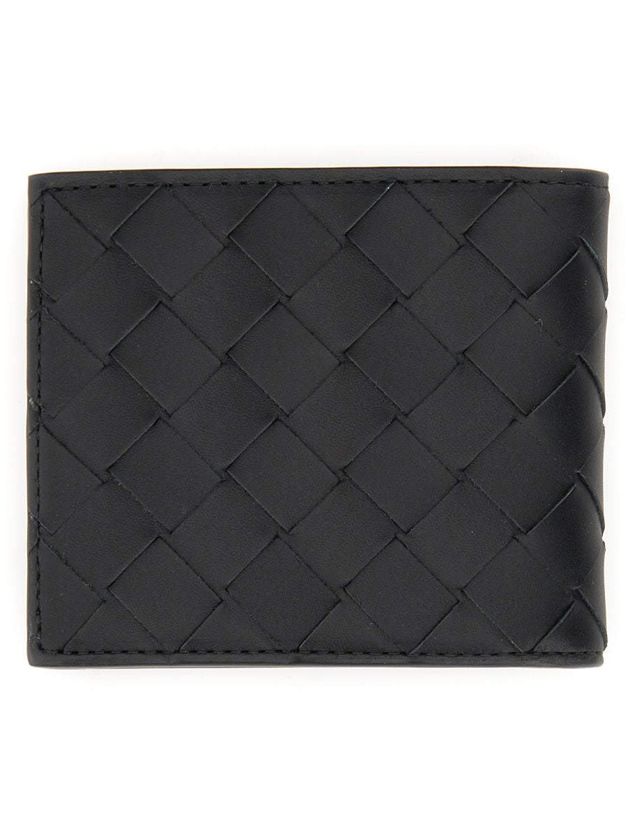 Bottega Veneta Men Portafoglio Bi-Fold In Pelle