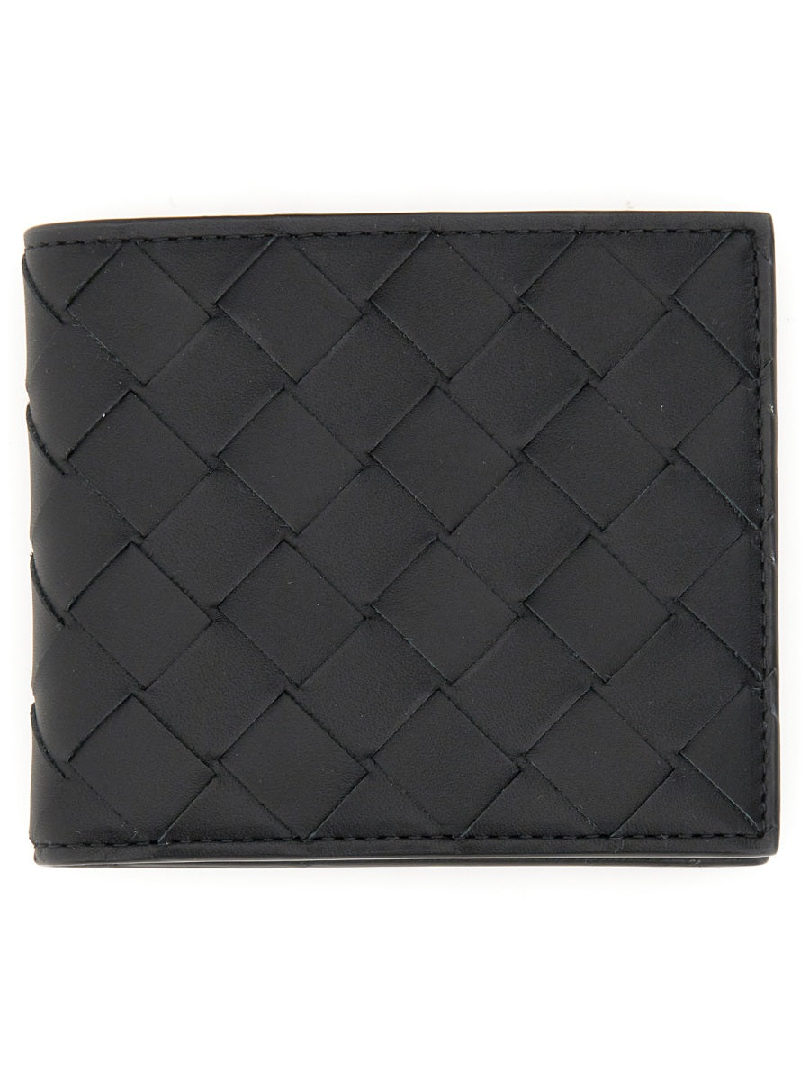 Bottega Veneta Men Portafoglio Bi-Fold In Pelle