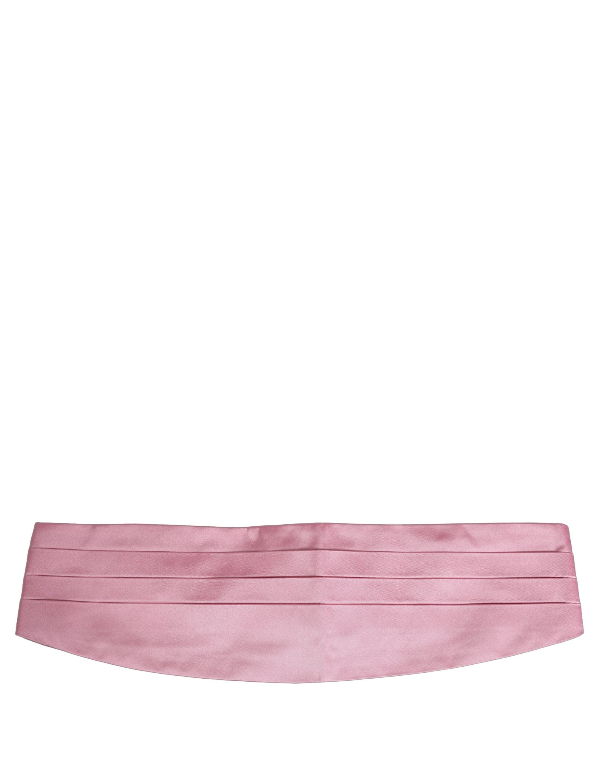 Dolce & Gabbana Dolce & Gabbana Pink Men 100% Silk Belt Waist Men's Cummerbund