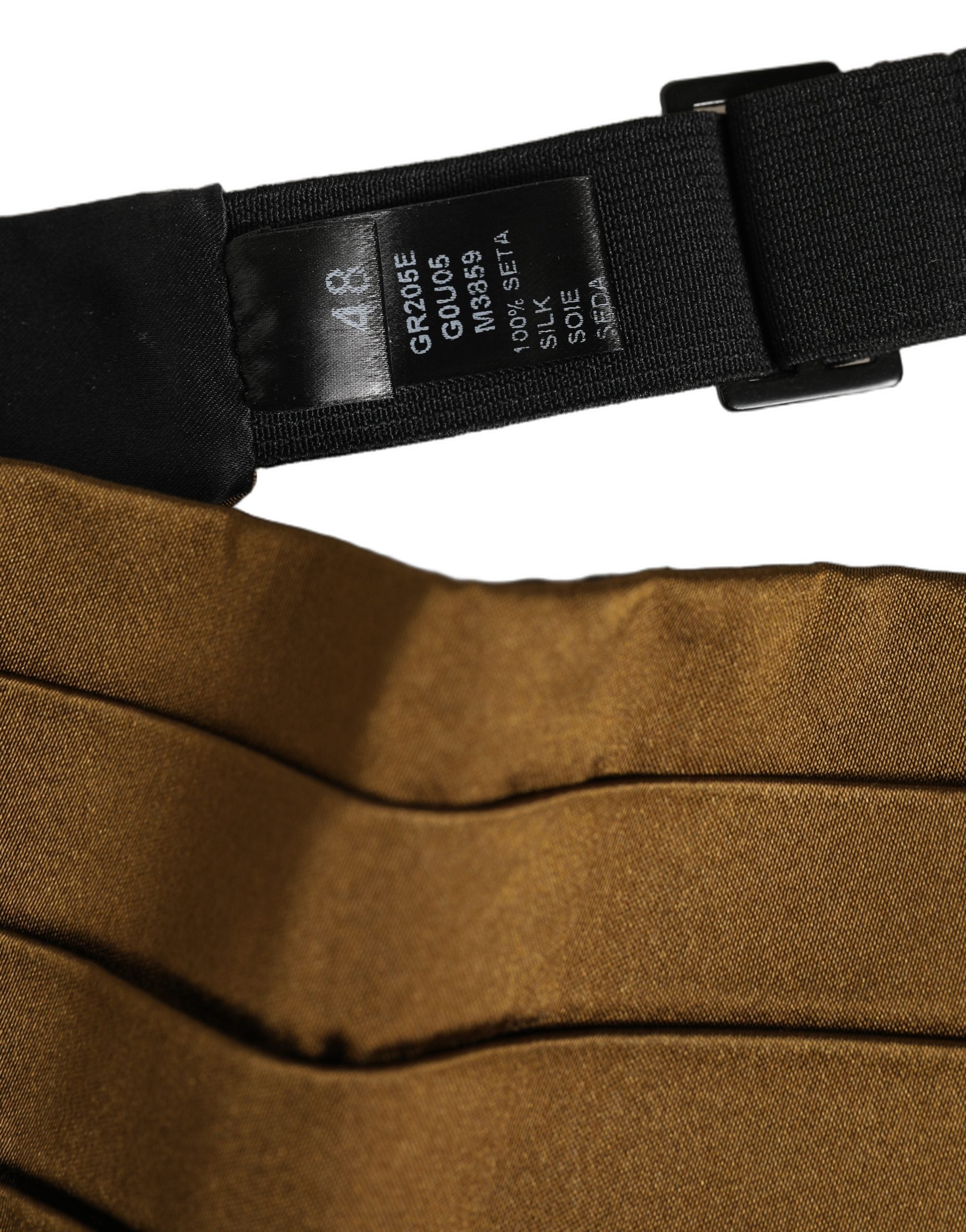 Dolce & Gabbana Dolce & Gabbana Brown Men 100% Silk Belt Waist Men's Cummerbund