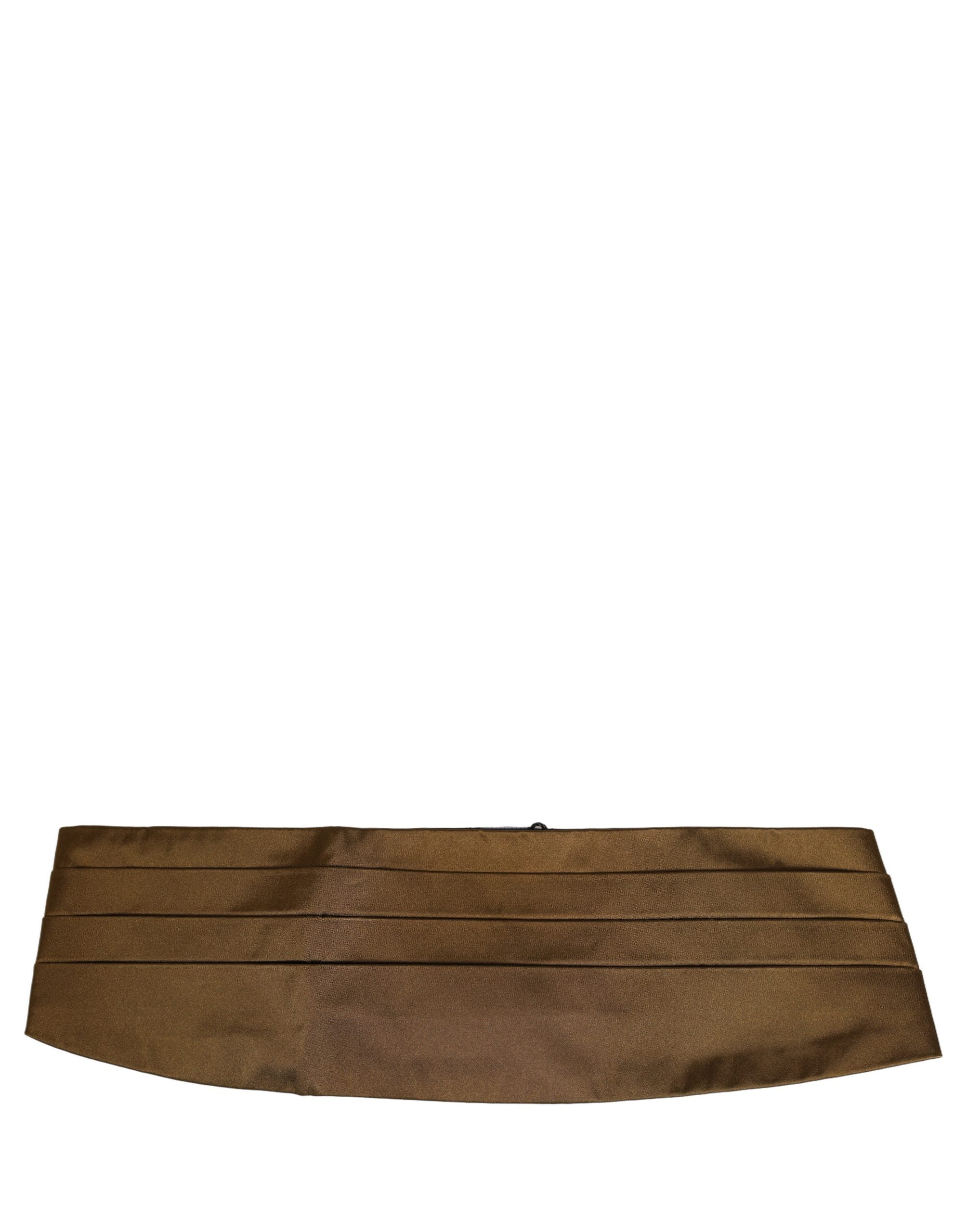 Dolce & Gabbana Dolce & Gabbana Brown Men 100% Silk Belt Waist Men's Cummerbund