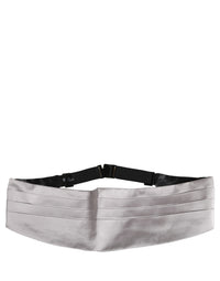 Dolce & Gabbana Dolce & Gabbana Gray Men 100% Silk Belt Waist Men's Cummerbund