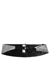 Dolce & Gabbana Dolce & Gabbana Gray Men 100% Silk Belt Waist Men's Cummerbund