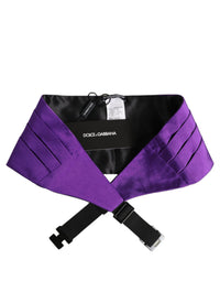 Dolce & Gabbana Dolce & Gabbana Violet Men 100% Silk Belt Waist Men's Cummerbund