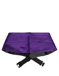 Dolce & Gabbana Dolce & Gabbana Violet Men 100% Silk Belt Waist Men's Cummerbund