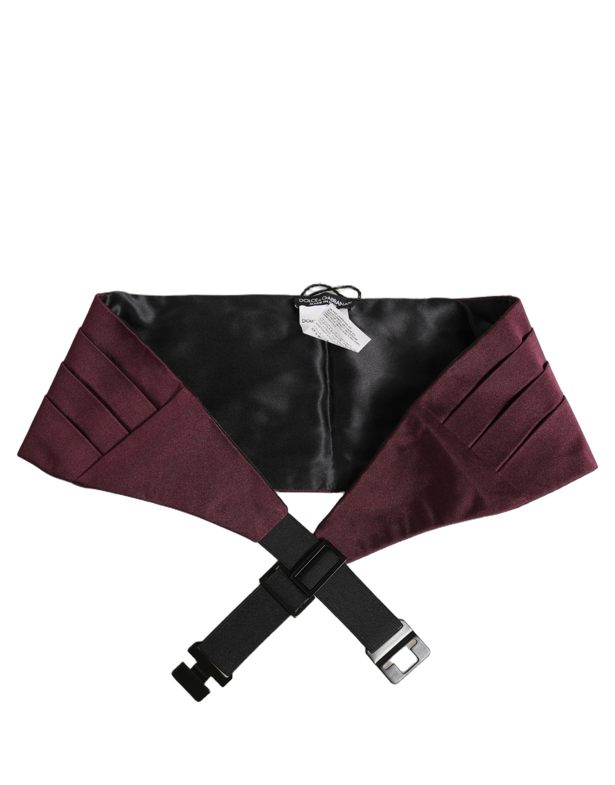 Dolce & Gabbana Dolce & Gabbana Maroon Men 100% Silk Belt Waist Men's Cummerbund