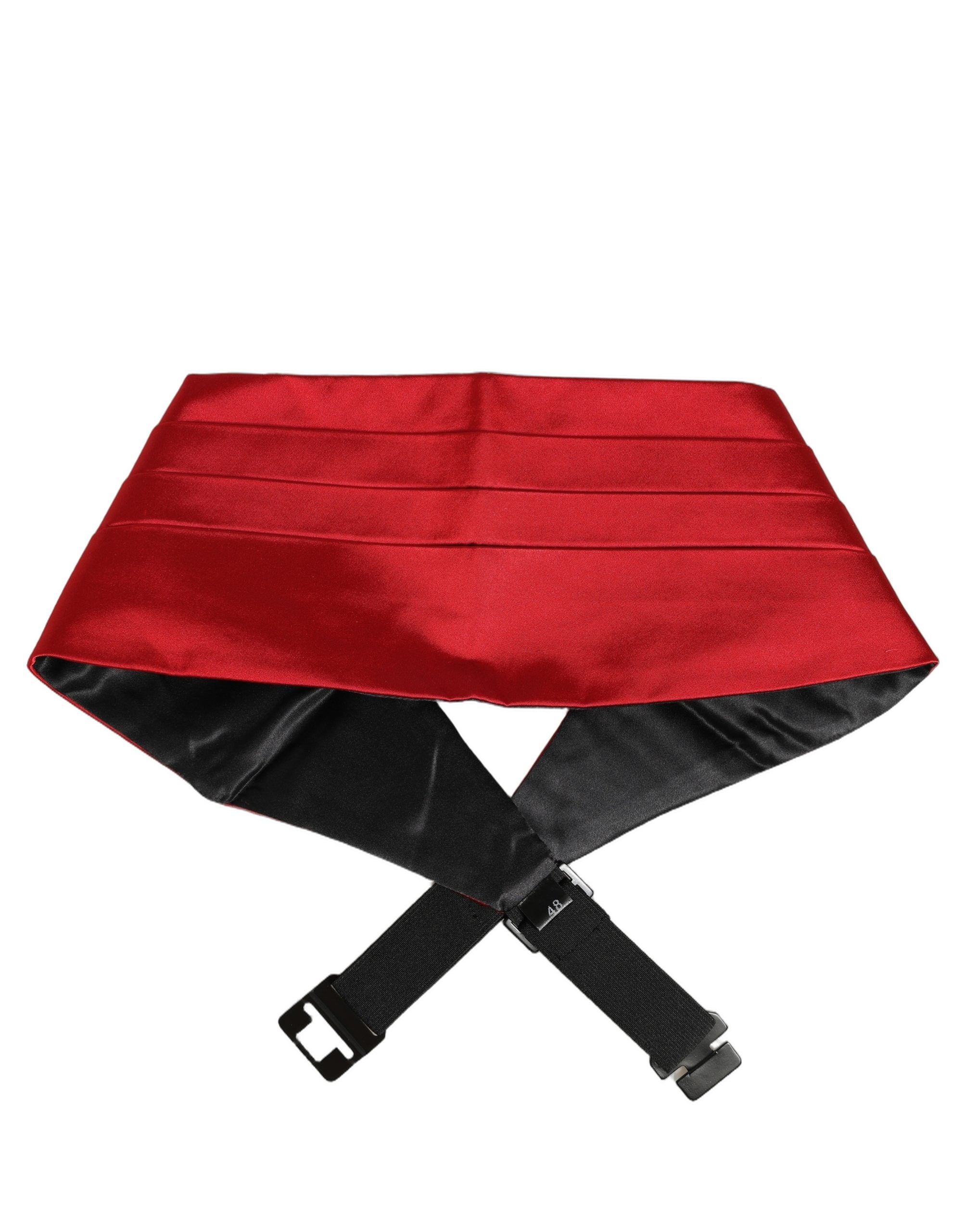 Dolce & Gabbana Dolce & Gabbana Red Men 100% Silk Belt Waist Men's Cummerbund