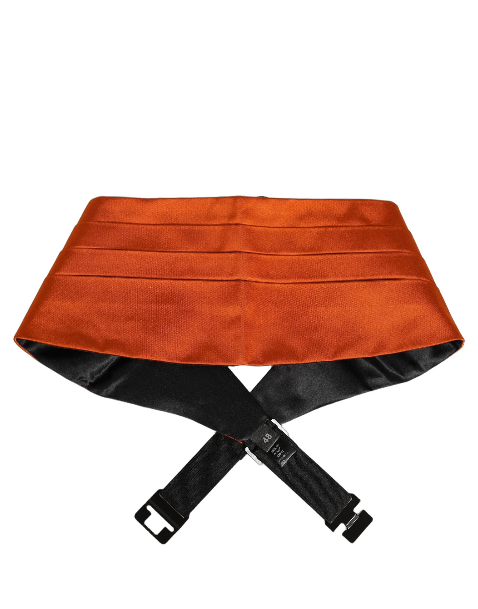 Dolce & Gabbana Dolce & Gabbana Orange 100% Silk Belt Waist Men's Cummerbund