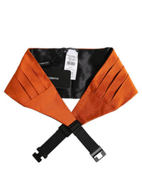 Dolce & Gabbana Dolce & Gabbana Orange 100% Silk Belt Waist Men's Cummerbund
