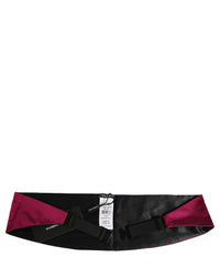 Dolce & Gabbana Dolce & Gabbana Burgundy 100% Silk Belt Waist Men's Cummerbund