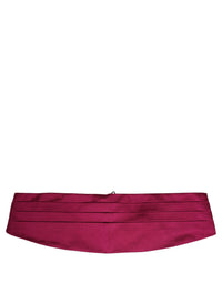 Dolce & Gabbana Dolce & Gabbana Burgundy 100% Silk Belt Waist Men's Cummerbund