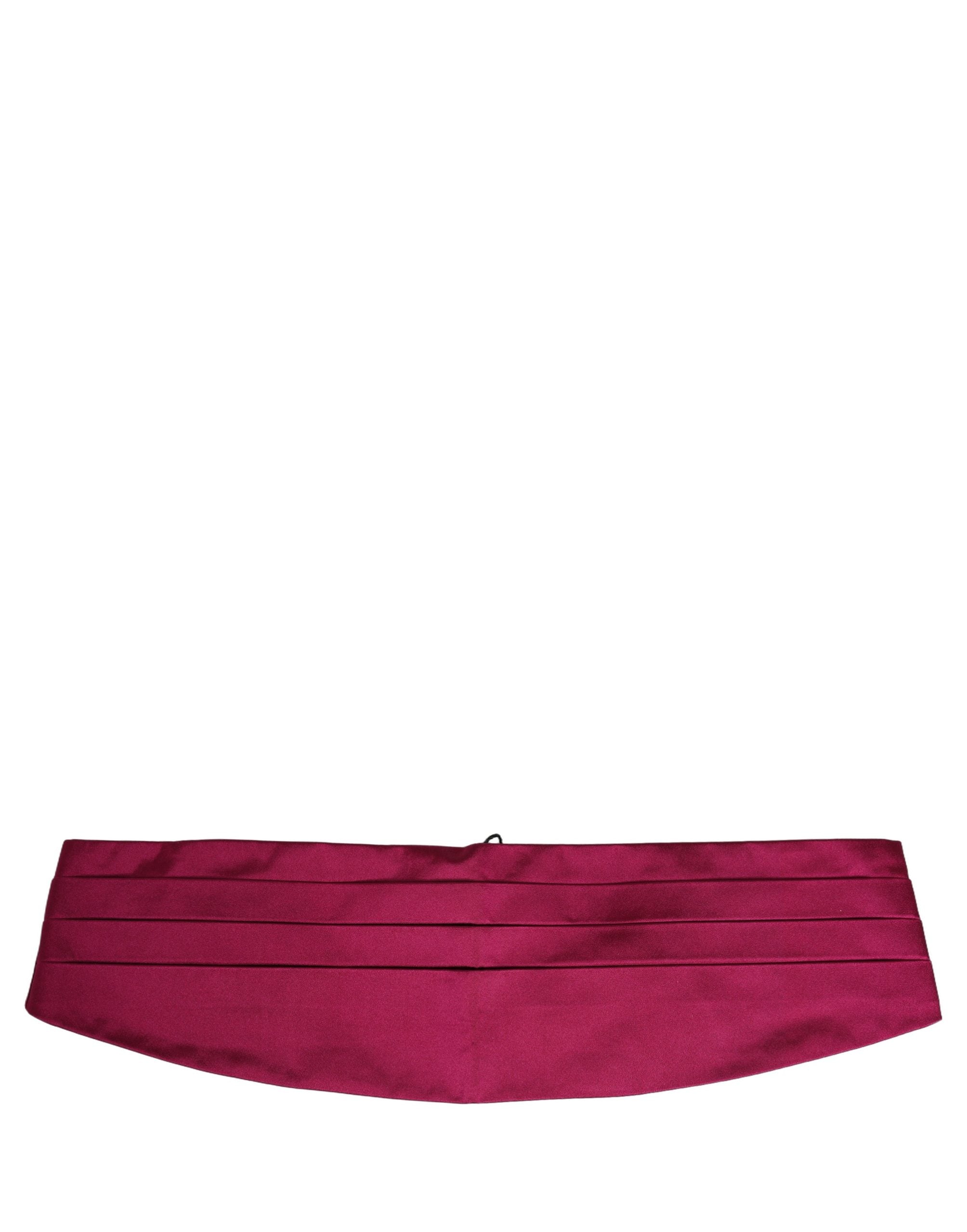 Dolce & Gabbana Dolce & Gabbana Burgundy 100% Silk Belt Waist Men's Cummerbund
