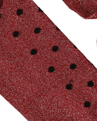 Dolce & Gabbana Dolce & Gabbana Maroon Polka Dot Over The Calf Accessory Men's Socks