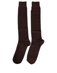 Dolce & Gabbana Dolce & Gabbana Men Brown Viscose Over The Calf Accessory Men's Socks