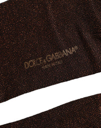 Dolce & Gabbana Dolce & Gabbana Men Brown Viscose Over The Calf Accessory Men's Socks