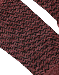 Dolce & Gabbana Dolce & Gabbana Burgundy Viscose Over The Calf Accessory Men's Socks