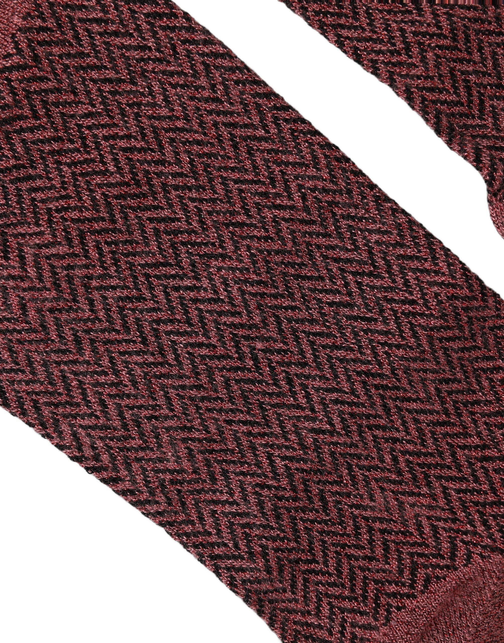 Dolce & Gabbana Dolce & Gabbana Burgundy Viscose Over The Calf Accessory Men's Socks